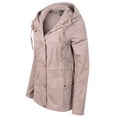 thumbnail image 3 of MixMatchy Women's Casual Safari Military Anorak Utility Hoodie Zip-Up Jacket, 3 of 4