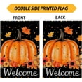 thumbnail image 6 of Pumpkin Garden Flag 12X18Inch Double Side,Autumn Maple Leaves Fall Yard flag Welcome Thanksgiving Outside Small Garden Flag Decorative,Fall Outdoor Flag for Holiday Patio Courtyard, 6 of 6