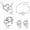 White, variant on Daolelai Heart Shaped Chain Necklace Earrings Jewelry Set Women Gift