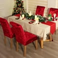 thumbnail image 2 of Chair Covers for Dining Chairs Set of 4,Velvet Burgandy Stretch Dining Room Chair Cover Kitchen Parsons Chair Slipcovers (Pack of 4, Velvet Burgandy), 2 of 6