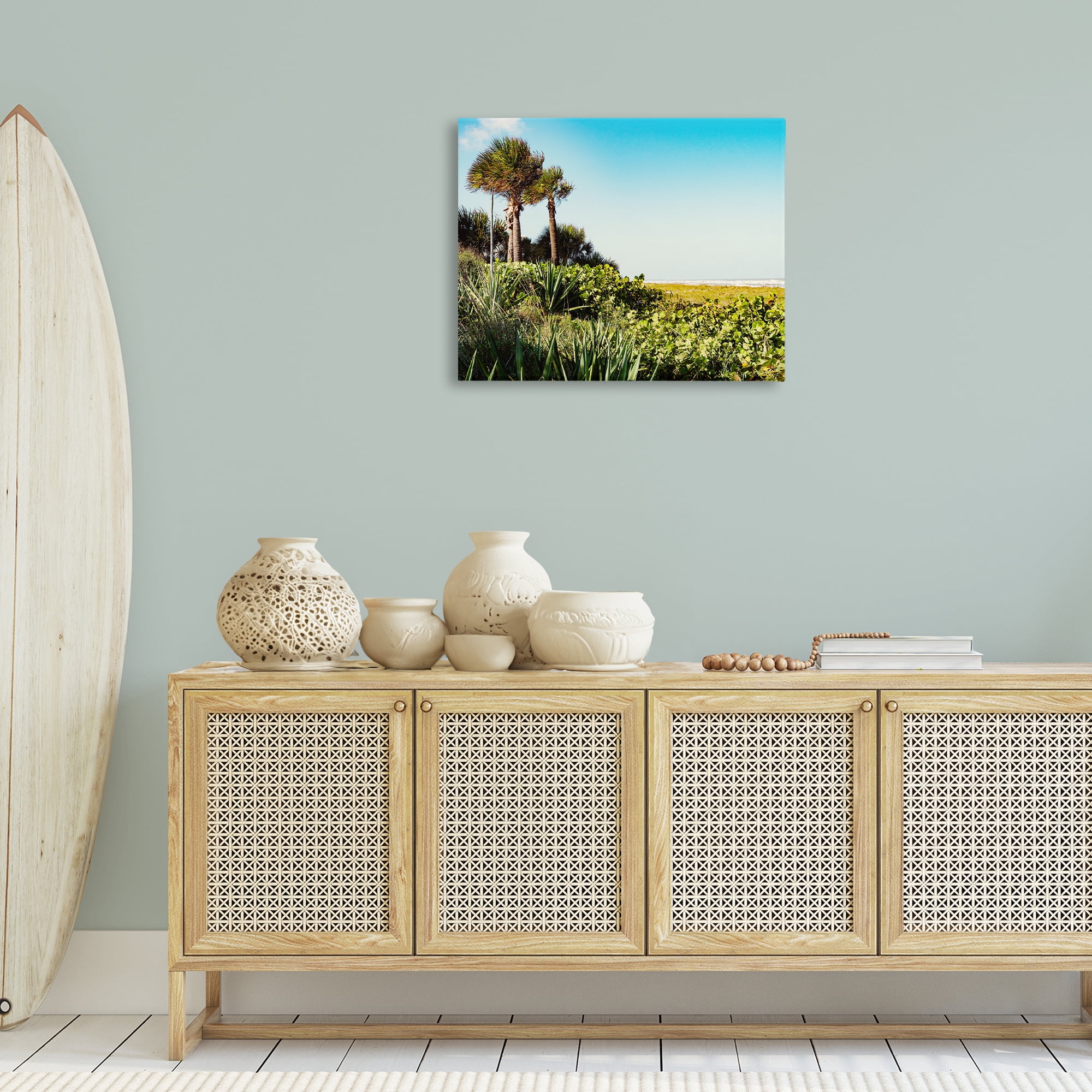 Stupell Industries Lush Tropical Shoreline Landscape Photography Gallery Wrapped Canvas Art Print Wall Art, 30 x 24