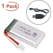 3.7V 1800mAh Lipo Battery 25C XH2.54 Plug W/ USB Charger for RC Quadcopter Drone Replacement