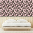 thumbnail image 3 of Ambesonne Peony Peel & Stick Wallpaper for Home, Pinkish Flowers Hearts Print, 13"x36", Soft Pink Green Taupe, 3 of 5