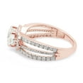 thumbnail image 4 of 2 Carat Center 7MM Round Cut Lab Created Moissanite Diamond Halo Split Shank Engagement Ring For Women In 14K Rose Gold Over Sterling Silver (G-H Color, VVS1 Clarity, 2 Cttw)-4, 4 of 8