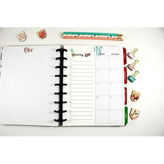Half Page Grocery List Inserts for 9 Disc Happy Planners