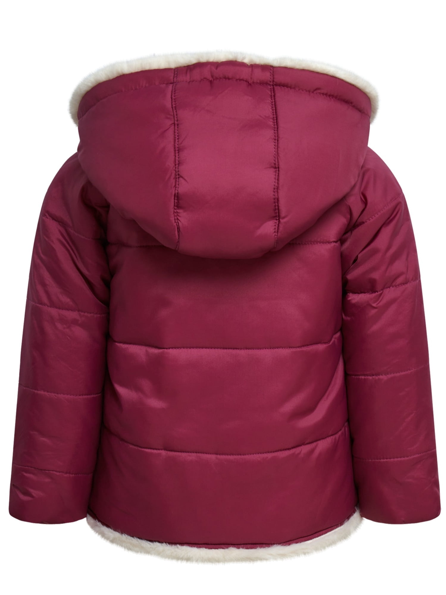 Jessica Simpson Infant and Toddler Girls' Puffer Coat with Hood, Sizes 12-24M