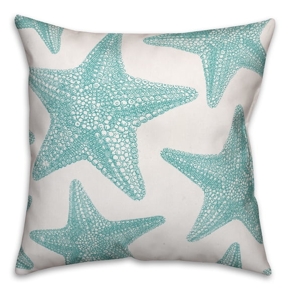 Creative Products Teal Starfish 18x18 Indoor / Outdoor Pillow