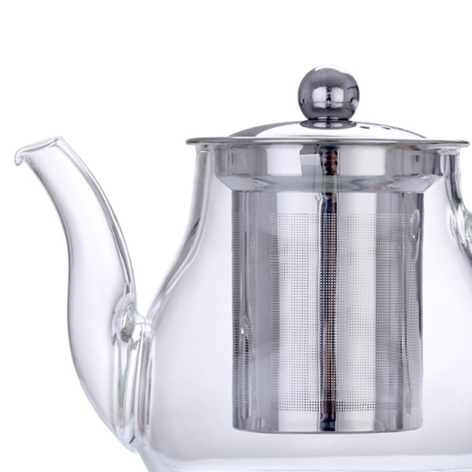 YQBUER Cold Kettle teapot Glass high Temperature Explosion-Proof Household  Cold Kettle teapot Water Cup Cool White Kettle Flower teapot (Color 
