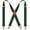 Army Green, variant on Men's Braces with 4 Hook Clips, Hook Braces for Men Trousers Heavy Duty, Men Braces for Trousers X Shape Adjustable Elastic