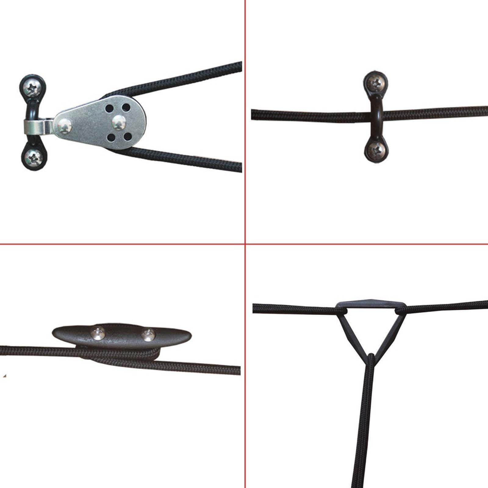 Axioma Kayak Boat Anchor Trolley W/ Screws and Nuts Nylon Rope Stainless Steel Hardware