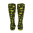 thumbnail image 6 of Honeii Cute Cartoon Dinosaurs Green Silhouette Pattern Print Calf Socks Sports Socks Seamless Toe, Trouser Socks,Knee High Long Socks for Women and Men-One Size, 6 of 8
