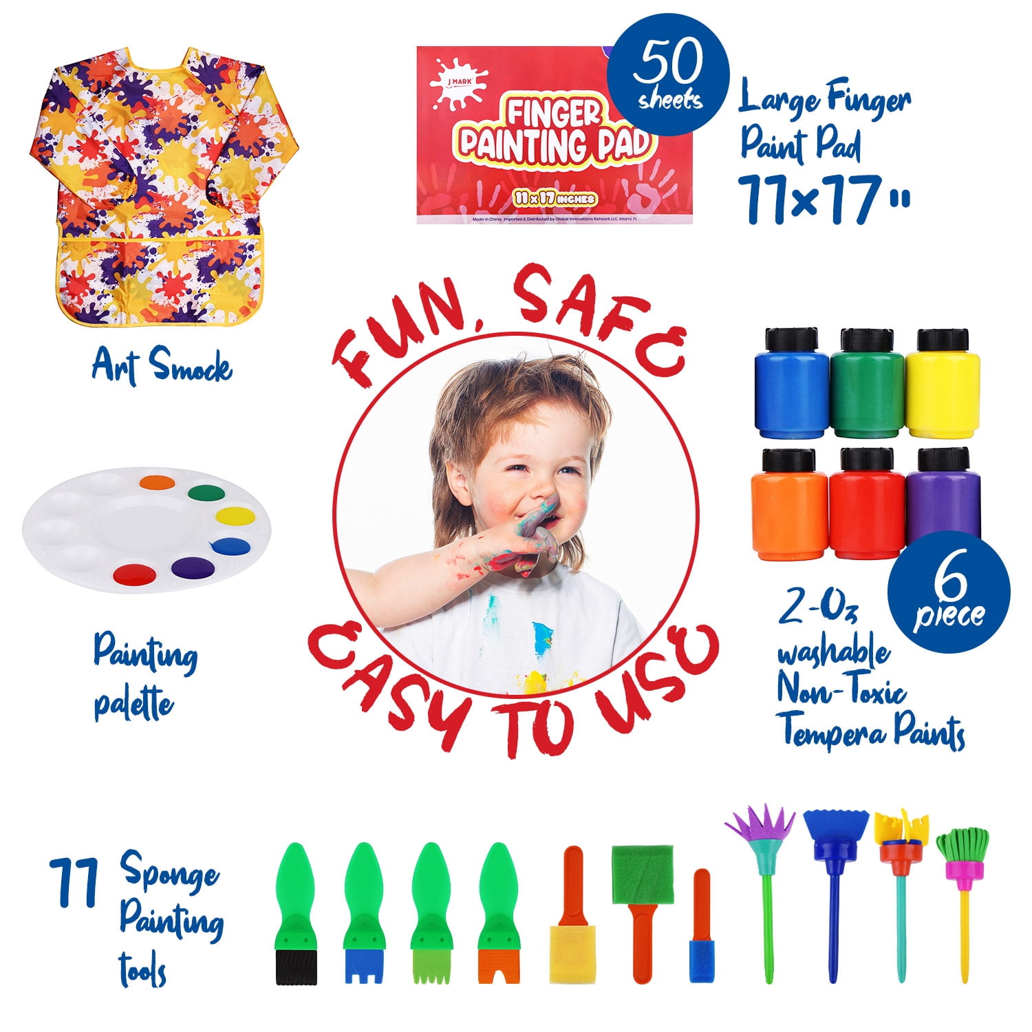 J Mark Finger Painting Pad Art Sets (20 Piece)