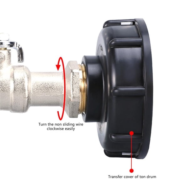Kenally IBC-Conector de grifo de tanque de combustible Adaptador de conector dual de agua de jardín 1/2 con chupete de plástico Herramientas y ferretería Kenally TO003643-00
