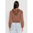 thumbnail image 5 of Womens Cropped Kangaroo Pocket Pullover Hoodie, 5 of 5
