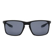 Piranha Eyewear Jack Textured Square Black Sunglasses with Smoke Lens - Unisex