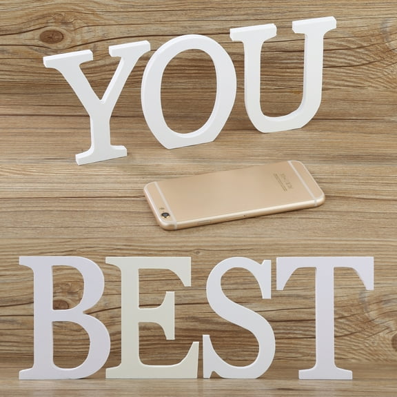 Joernso Creative Thick Wooden Letters Alphabet Wedding Birthday Home Decorations