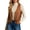 Brown, variant on Short Fringe Vest for Women Casual Comfort Button Front Elegant Sleeveless Jacket Outerwear Brown L