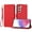 Red, variant on ELEHOLD Wallet Case for Samsung Galaxy S23 Plus, Shockproof Leather Stand Case with Magnetic Clasp & Hand Strap,Red