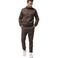 thumbnail image 2 of Men Track Suits Sets Long Sleeve Full-zip Sweatsuit Plaid Active Jackets and Jogging Pants 2 Piece Outfits, 2 of 5