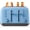 Blue, variant on DT640 Retro 4 Slice Toaster, 7 Shade Settings, Extra Wide 1.5'' Slots, Stainless Toaster with Bagel Muffin Defrost Reheat Function,