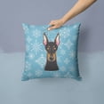 thumbnail image 2 of Winter Snowflake Dog Face Design Fabric Decorative Pillow, 2 of 4