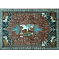 thumbnail image 1 of Ahgly Company Indoor Rectangle Animal Light Blue Traditional Area Rugs, 5' x 7', 1 of 4