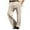 VZ7# Beige, variant on Pants for Men Elastic Waist Straight Leg Dressy Trousers Velvet with Front Pocket Grid Business Holiday Fashion Casual Versatile Dailywear