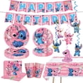 thumbnail image 1 of Set de fiesta de 88 piezas de Stitch rosa de Lilo y Stitch, 1 of 8