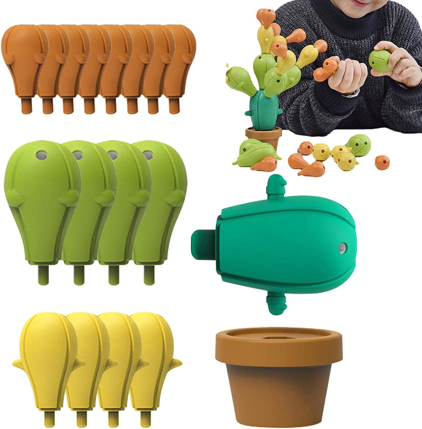 Cactus Stacking Toys Cactus Blocks To Balance Stacking Sensory Toys Cactus Puzzle Fun