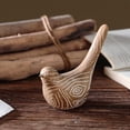 thumbnail image 4 of KGJQ Resin Bird Ornaments, Retro Wood Color Bird Figurine, Handmade Carved Decorative Bird Statue for Country Farmhouse Home Tabletop Decor, 4 of 8