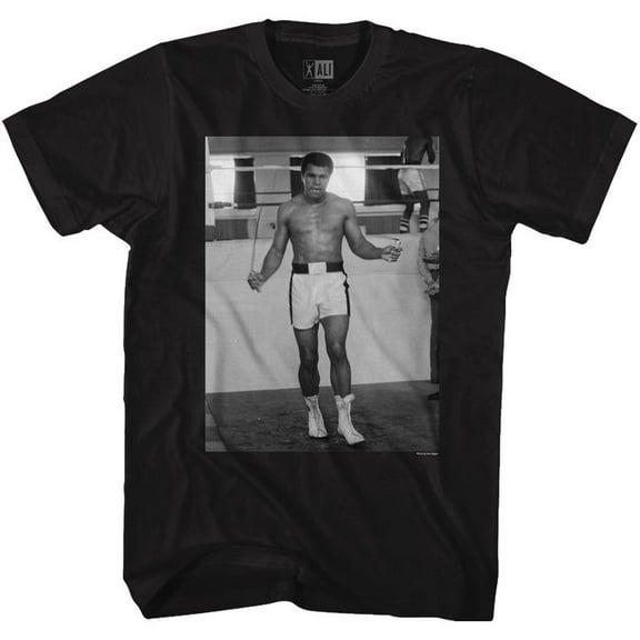 Muhammad Ali Jumpin Rope Black Adult T-Shirt 3Xlt