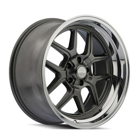 20x8.5 Ridler 610 Grey/Polished Lip Wheel 5x4.5 (0mm)