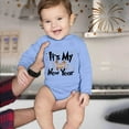thumbnail image 4 of Baby Boys Romper My First Christmas Baby Boy Outfit New Year Cute Casual Jumpsuit Letter Print Boy Girl Bodysuit Light Blue 3-6 Months, 4 of 4