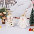 thumbnail image 3 of Christmas Santa Snowman Plush Figures Holiday Table Decor, Festive Character Ornament for Winter Season, 10in Cute Stuffed Mascot for Family, New Year Gift, 3 of 7