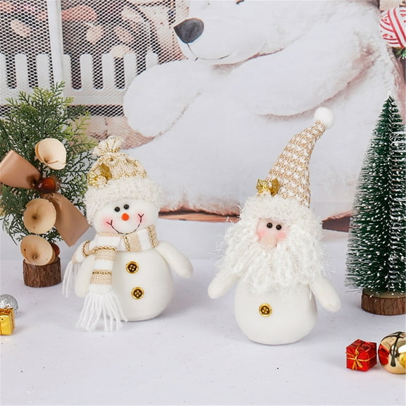 xuwuru  1PCS Christmas Snowman Doll Decoration,8.7/11.1 inch Short Legged Sitting