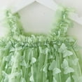 thumbnail image 4 of Huowey Toddler Girls Tutu Dresses Sleeveless Spaghetti Strap Floral Embroidery Tulle Tutu Princess Dresses For Holiday Wedding Party ,Green,12-18 Months, 4 of 5