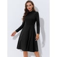 thumbnail image 3 of Vestido elegante Allegra K de manga larga Negro XS para mujer, 3 of 5