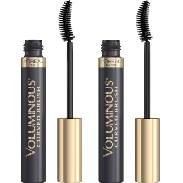 L’Oreal Paris Makeup Voluminous Original Volume Building Curved Brush Mascara, Black, 2 Count