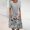 Gris, variante sur yievot Robe d'Été pour Femme Décontractée à Col Rond à Manches Courtes Plissée à Imprimé Floral avec Poches