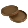 thumbnail image 1 of Unique Bargains 4.5' Ceramic Round Planter Saucer Flower Pot Drip Tray Coaster, Brown 2 Pack, 1 of 5