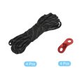 thumbnail image 3 of Unique Bargains 19.7FT 4mm Reflective Camping Guyline Rope Black 4Pack with Cord Adjusters 4Pack, 1 Set, 3 of 6
