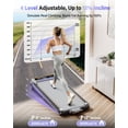 thumbnail image 3 of Walking Pad Treadmill with 12% Incline & Dual LED Display, 4 in 1 Walking Pad with Handle Bar, 3.5HP Foldable Under Desk Treadmill, Portable Treadmills for Home 350LBS, 4 Adjustable Incline, 3 of 9