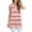 Bm09-FP Bean Red Stripe, variant on Anygrew Womens Summer Casual T-Shirt V-Neck Sleeveless Tunic Tops for Leggings Loose Blouse Shirt