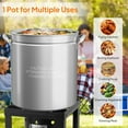 thumbnail image 5 of VINGLI 36QT Stainless Steel Seafood Boil Pot with Strainer Basket, Lid & Hook, Versatile Stock Pot for Crab, Lobster, Shrimp Boiling, Heavy-Duty Turkey Fryer Pot for Outdoor Cooking & Gatherings, 5 of 7