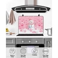 thumbnail image 4 of Large Induction Cooktop Protector Mat Pink Snowman Christmas Stove Top Covers for Electric Stove, Xmas Balls Snowflake Decorative Stove Burner Cover Mats, Glass Top Stove Cover, 4 of 7