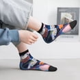 thumbnail image 2 of Fuzoiu Colorful Sushi Food Art Print Adult Socks, Crew Moisture-wicking Socks, Unisex Cushion Crew Socks,Casual Sports Ankle Socks, 2 of 7