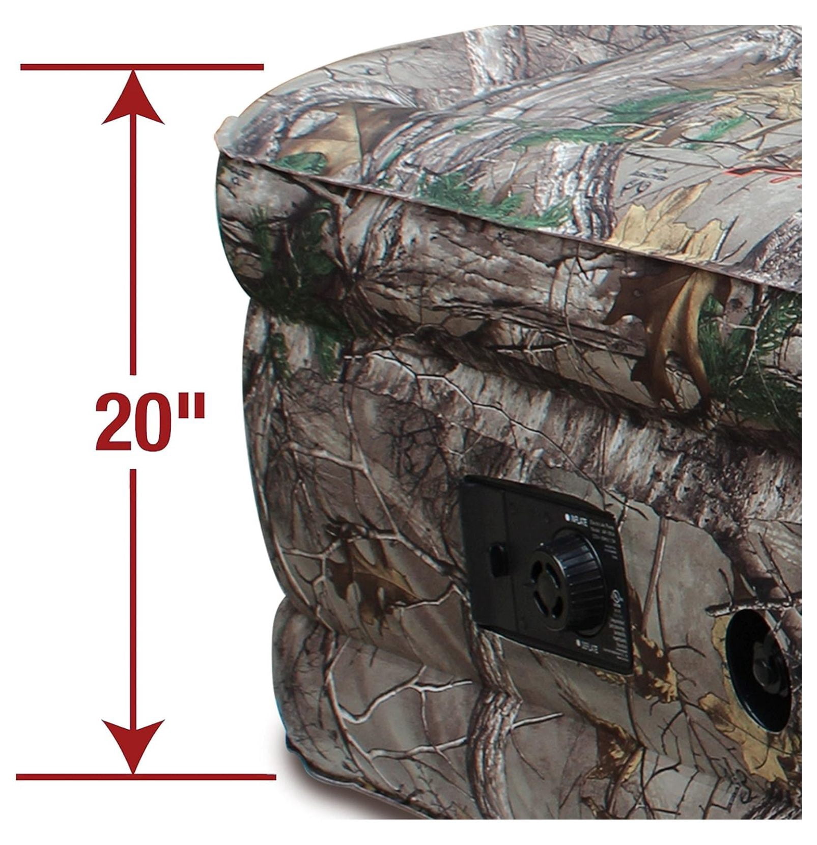 Extreme Series Indoor and Outdoor Waterproof Air Mattress with Built-in Electrical Air Pump, Queen 20-inches Tall, Realtree Camo