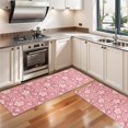 thumbnail image 3 of Kitchen Rugs Sets Of 2,Pink Pioneer Flower and Paisley Pattern Anti Fatigue Kitchen Mat Rugs Non Slip Washable,Decorative Kitchen Floor Mats for Kitchen,Sink,Laundry,17"X47", 3 of 5
