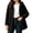 02 Black, variant on Winter Cardigan Sweaters for Women Long Sleeve Solid Warm Button Down Knit Sweater Coat Outwear with Pockets