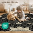 thumbnail image 4 of ODIKA 4'x6' Washable Area Rug Winding Snake Forest Botanical Leafy Frame Vintage Nature Artwork for Dorm Room, Small Living Stain Resistant Low Profile, Easy Care, 4 of 7